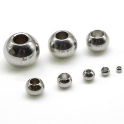 Perles métalliques rondes en acier inoxydable pour la fabrication de bracelets perles d'espacement