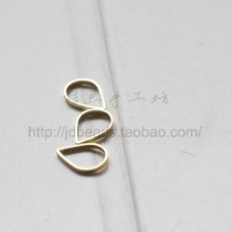 Cadre de perles en laiton massif goutte d'eau 10x7mm (3369C)