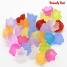 Boîte Doreen – capsules de perles d'espacement en acrylique givré 300 pièces pour fabrication de