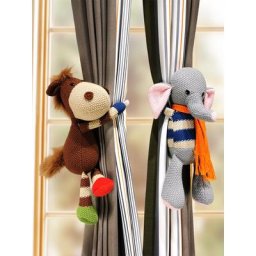 Réinitialisation de rideau de sangle animale de dessins animés crochet arrière accessoires de