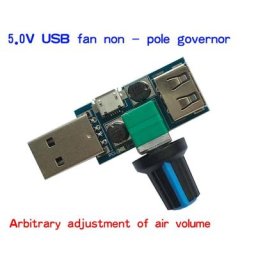 Contrôleur de vitesse de ventilateur USB pour Dc 4-12V réduction du bruit réglage