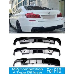 Diffuseur de Pare-Chocs Arrière Noir en Carbone Module M dehors Spomicrophone pour BMW Série 5 F10