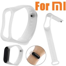 Bracelet de remplacement en silicone souple transparent pour Xiaomi Mi Band 3 bracelet intelligent