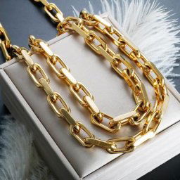 Optics-Ensemble de bijoux à maillons cubains plats collier en acier inoxydable bracelet