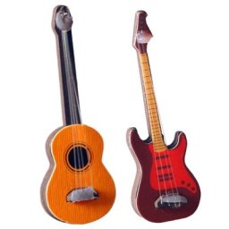 Guitare Miniature en bois E9LD Mini maison de poupée Instrument classique/électrique