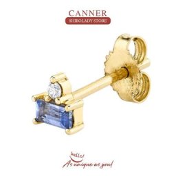 CANNER – boucles d'oreilles rondes et carrées en argent 925 pour femmes Piercing d'oreille fête