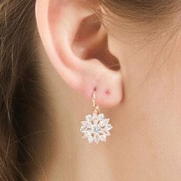Boucles d'oreilles romantiques en pierre transparente pour femme bijoux en zircon cubique