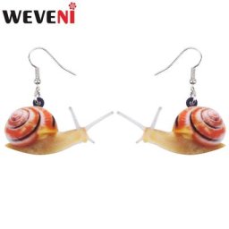 WEVENI-Boucles d'oreilles escargot acrylique Anime pour filles et femmes bijoux animaux mignons