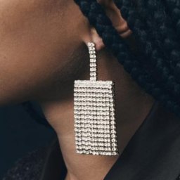 Ztech – boucles d'oreilles longues à pompon Double face pour femmes bijoux de luxe en cristal pour