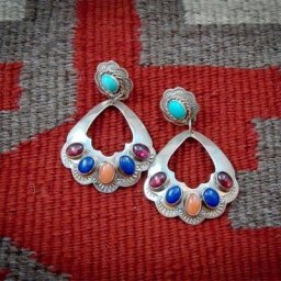 Boucles d'Oreilles Goutte d'Eau en Argent pour Femme Style Boho Punk Gitane Tribal Cadeau de