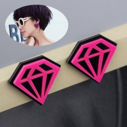 Boucles d'Oreilles Géométriques en Acrylique pour Femme et Fille Bijoux de ix Hip Hop Boîte de