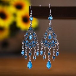 Boucles d'oreilles pendantes en forme de goutte d'eau pour femmes bijoux féminins biscuits