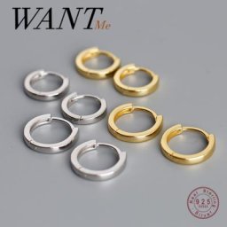 WANTME – boucles d'oreilles en argent Sterling 100% 925 véritable pour femmes bijoux accessoires
