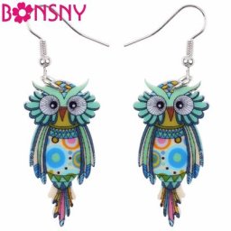 Bonsny-Boucles d'Oreilles sulfen Acrylique pour Fille et Femme Bijoux à la Mode pour Adolescents et