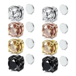 Boucles d'oreilles magnétiques en cristal pour femmes et hommes boucles d'oreilles à clip punk