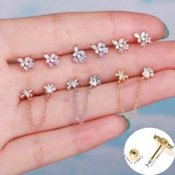 Boucles d'Oreilles en Acier Inoxydable pour Femme 1 Pièce Mode Coréenne Helix Cartilage Tragus