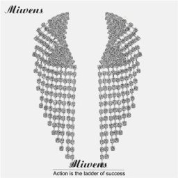 Miwens – boucles d'oreilles à pampilles en cristal blanc scintillant pendentif en métal et cristal