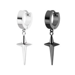 4XBF – boucles d'oreilles rondes en acier inoxydable petits anneaux pour breloques en forme de