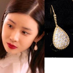 Lee-Boucles d'oreilles goutte de pluie pour femmes drame coréen même oreille chaîne de télévision