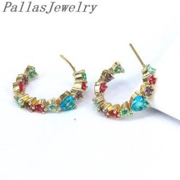 5 paires de boucles d'oreilles en Zircon CZ pour femme bijoux de luxe romantiques en cristal