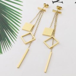 JOSquare-Boucles d'Oreilles en Acier Inoxydable pour Femme Bijoux à la Mode Vente en Gros