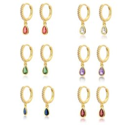 Zunderes-Petites boucles d'oreilles en forme de goutte d'eau pour femmes pendentif cerceau bijoux