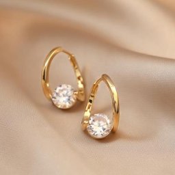 Boucles d'oreilles coréennes en cristal pour femmes goujon en or accessoires de bijoux exquis