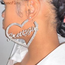Stonefans – boucles d'oreilles de luxe pour femmes bijoux de mode strass Piercing cœur 2021
