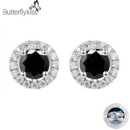 Butterflykd'appareils-Boucles d'oreilles à quatre griffes en argent regardé S925 pour femme