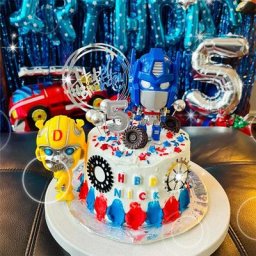 Robot Optimus Transformers – décoration de gâteau d'anniversaire pour garçons fournitures de