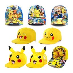 Casquette de Baseball Pokémon Pikachu pour Enfant Chapeau Hip Hop Respirant Ombre Soleil Poche