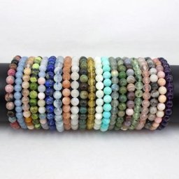 Bracelets en pierre naturelle pour hommes et femmes Tourmaline Alanding Yst Amlogging Pierre de
