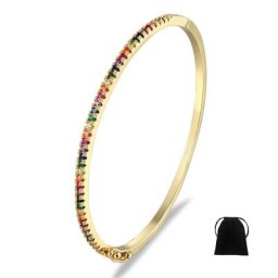 Bracelet à breloques arc-en-ciel en cuivre et zircone nouveau Design de qualité supérieure