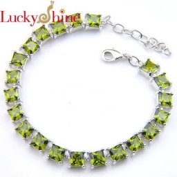 LuckyShine – Bracelets de Tennis 8 couleurs bijoux en cristal zircone chaîne en argent bijoux de