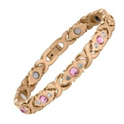 Bracelets avec strass en acier inoxydable 316L pour femmes bijoux en cristal plaqué or Rose à la