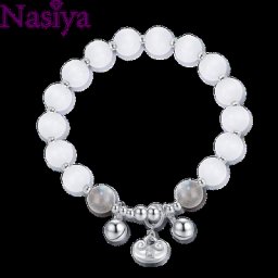 Bracelet en pierre de lune œil de chat pour femme caractéristiques chinoises brin de verrouillage
