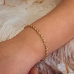 Bracelet en ULtorsadée pour femme bijoux en métal punk hip hop fête de mariage document doré