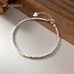 Metiseko – Bracelet en argent Sterling 925 pour filles et femmes bijoux fins simples