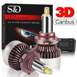 Ampoules Canbus 3D LED HB3 9005 2 pièces éclairage à 360 degrés faisceau de route/antibrouillard
