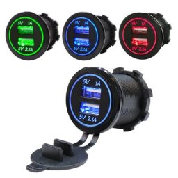Chargeur de voiture rapide pour touristes prise USB prise d'alimentation adaptateur de