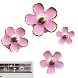 Ensemble de 4 Clips de sortie d'air pour climatisation désodorisant marguerite fleur diffuseur