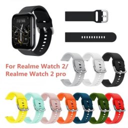 Bracelet de rechange en silicone monochrome à la mode pour Realme Watch accessoires de montre