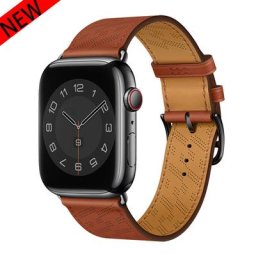 Bracelet en cuir Swift pour Apple watch Tour unique 44mm 49mm 45mm 41mm 40mm 42mm iWatch série 7