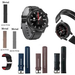 Bracelet de montre intelligente L13 en cuir et silice accessoires pour appareils portables de 22mm