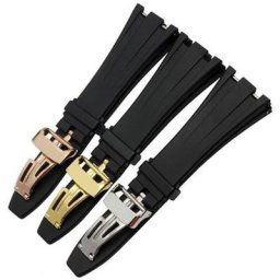 MERJUST-Bracelet de montre en caoutchouc silicone noir pour I-ROYAL OAK ceinture 40mm 42mm