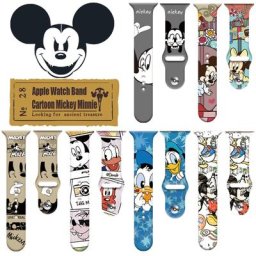 Disney-Bracelet en silicone Minnie pour Apple Watch Bracelet 44mm 45mm 42mm 40mm 38mm 41mm