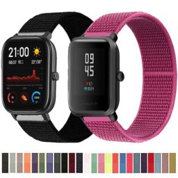 Bracelet en nylon pour montre intelligente Xiaomi Huami Amazifit Bip S Bip Lite U Pro bracelet à