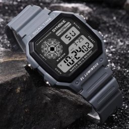 SYNOKE – montres de sport en plein air pour hommes chronomètre étanche à 30M numérique LED