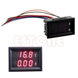 Panneau LED rouge double voltmètre numérique gag 10A 100V Dc ammètre