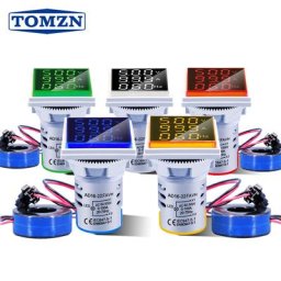 Voltmètre et ampèremètre numériques à LED voyants lumineux Hertz HZ AC 60-500V 1-100A courant de